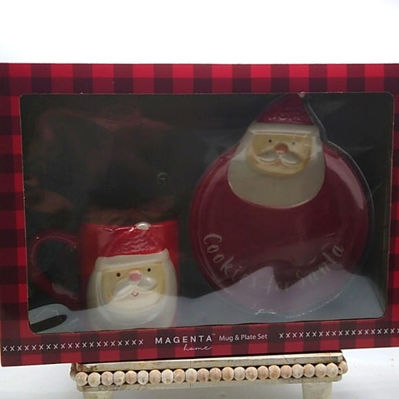 Magenta Cookies for Santa Plate & Santa Mug Set - Picture 2 of 4